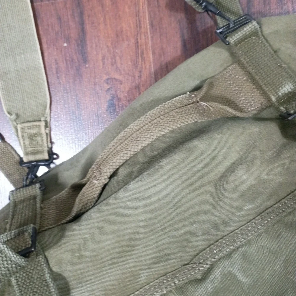 1951 US Army M1945 Field Pack Lower Green  Cargo Pack Musette Messenger Bag